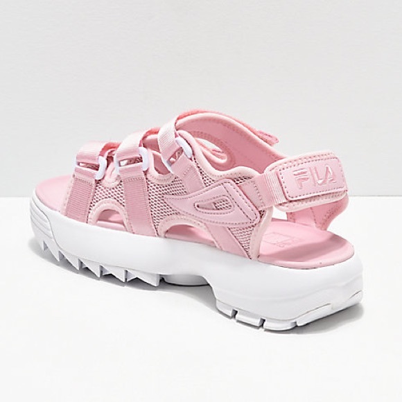 fila flip flops pink